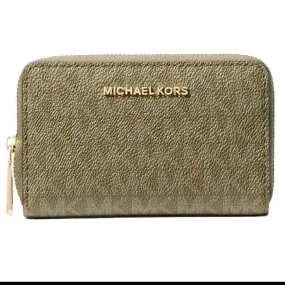 Michael Kors Metallic Gold Card Holder NWT